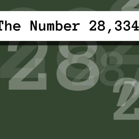 About The Number 28,334