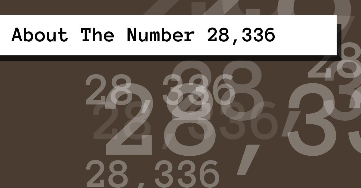 About The Number 28,336