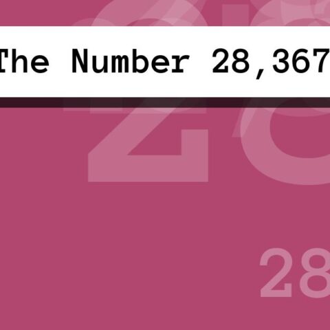 About The Number 28,367