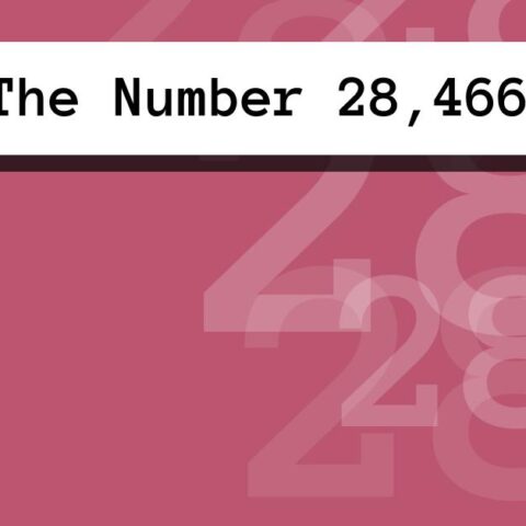 About The Number 28,466