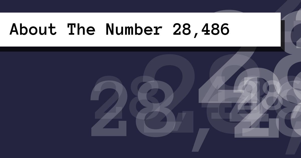About The Number 28,486