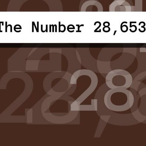 About The Number 28,653