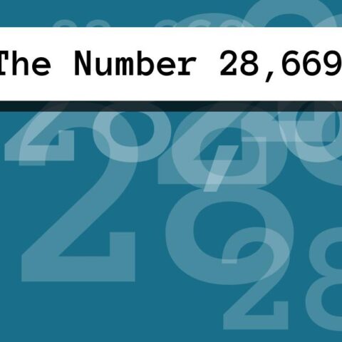 About The Number 28,669
