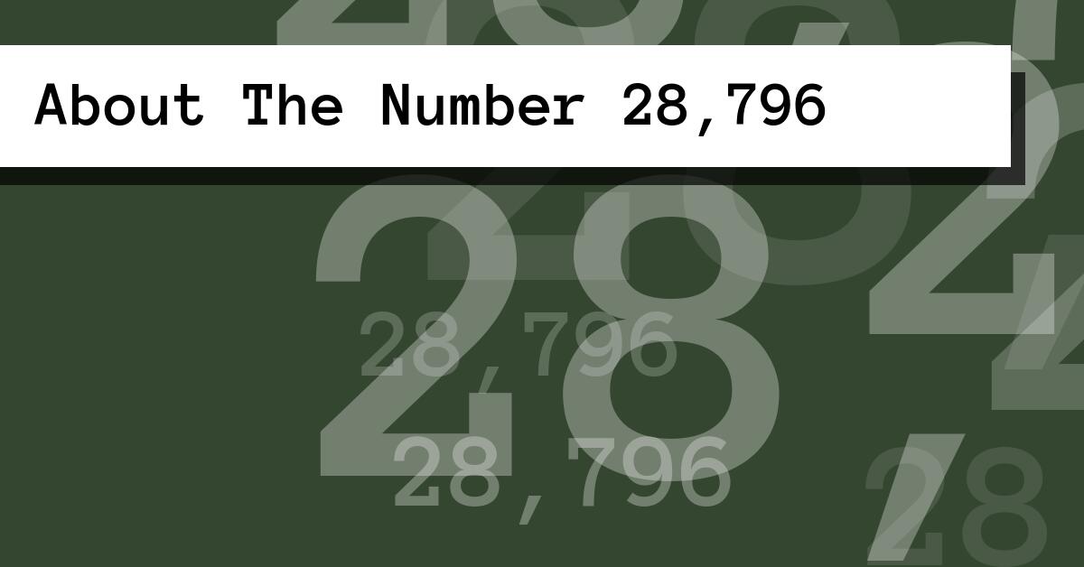 About The Number 28,796