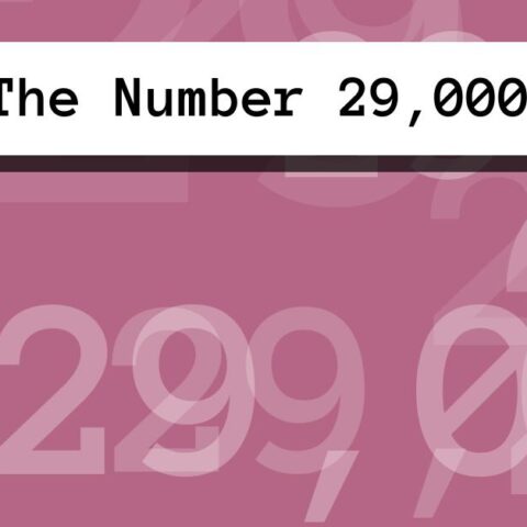 About The Number 29,000
