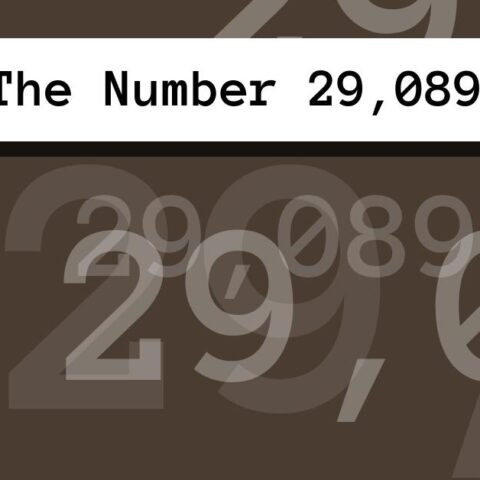 About The Number 29,089