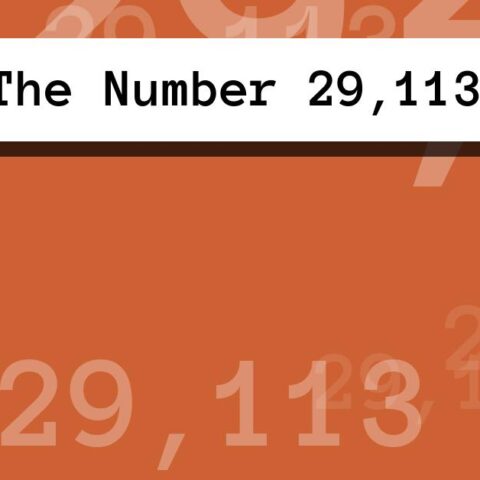 About The Number 29,113