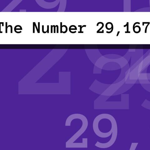 About The Number 29,167