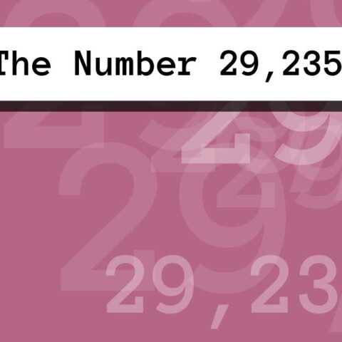 About The Number 29,235