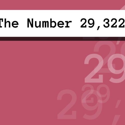 About The Number 29,322