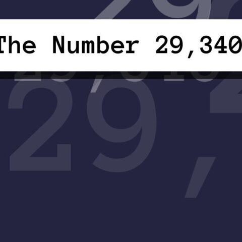 About The Number 29,340