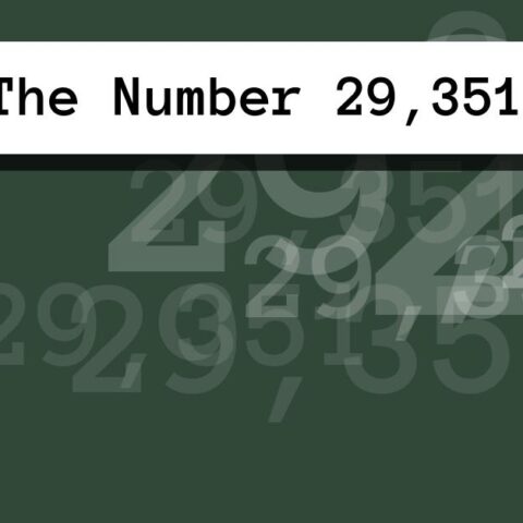 About The Number 29,351