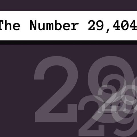 About The Number 29,404
