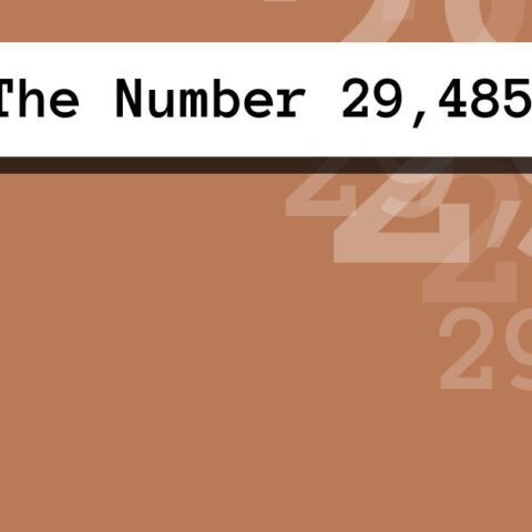 About The Number 29,485