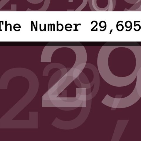 About The Number 29,695
