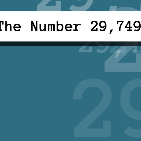 About The Number 29,749