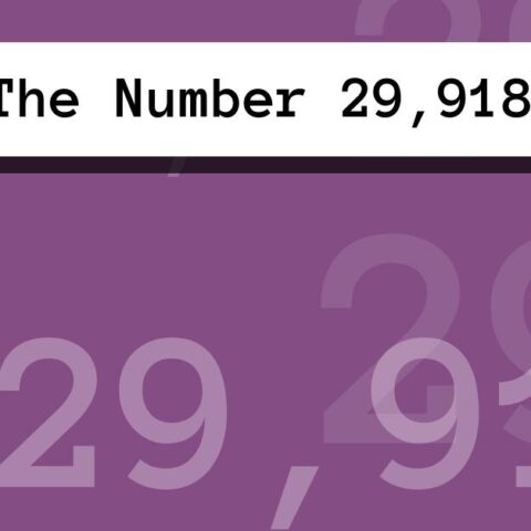 About The Number 29,918
