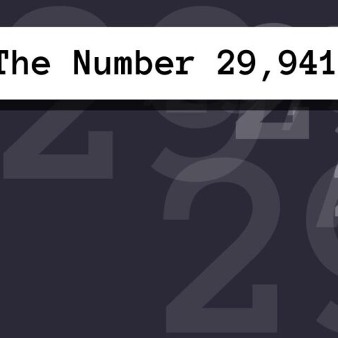 About The Number 29,941
