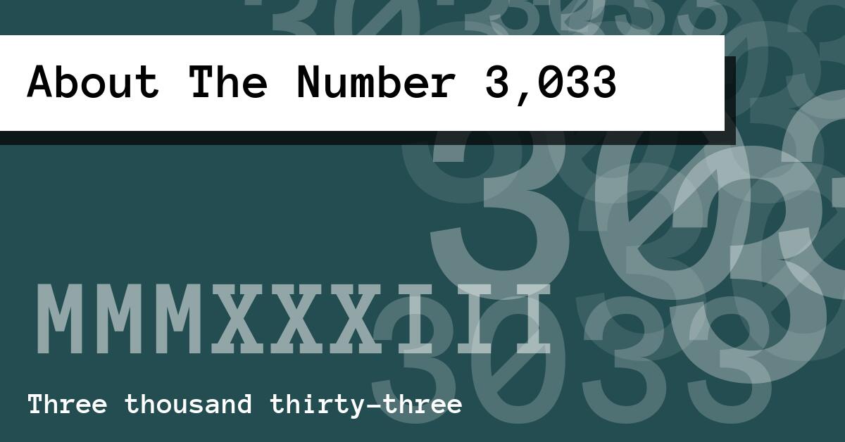 About The Number 3,033