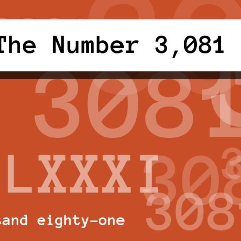 About The Number 3,081