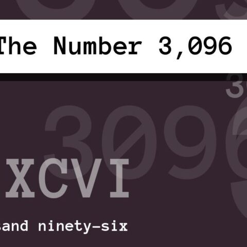 About The Number 3,096