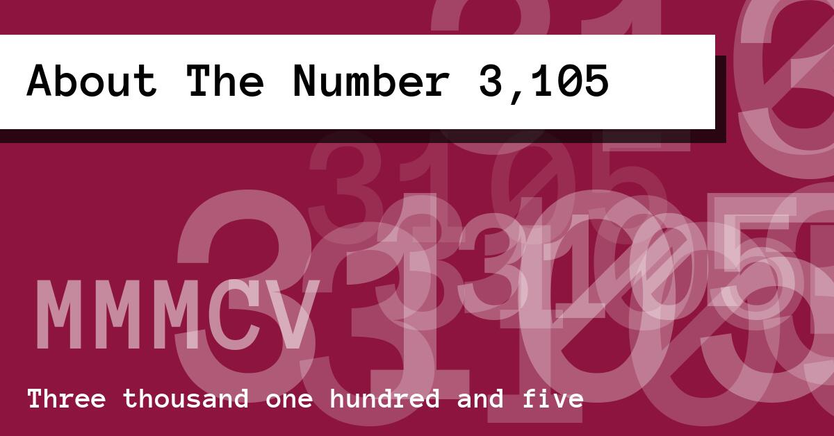 About The Number 3,105