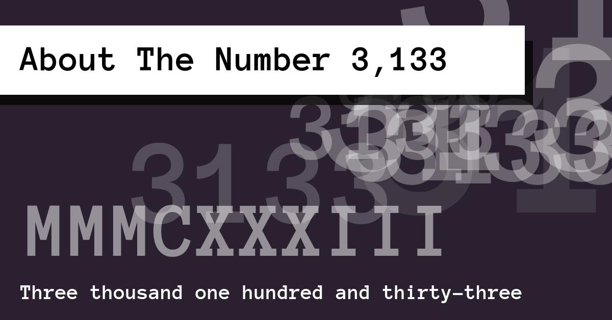 About The Number 3,133
