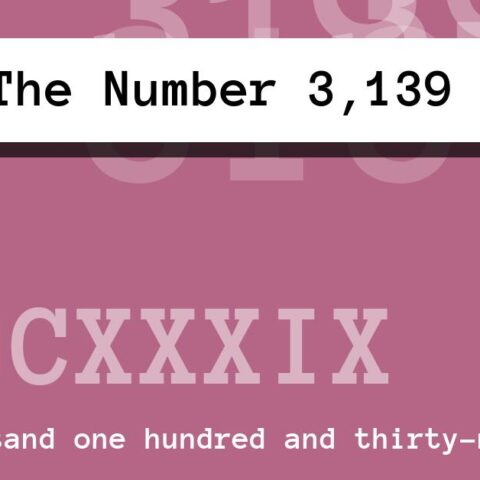 About The Number 3,139
