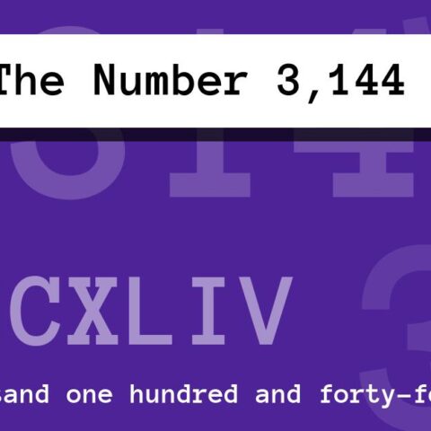 About The Number 3,144