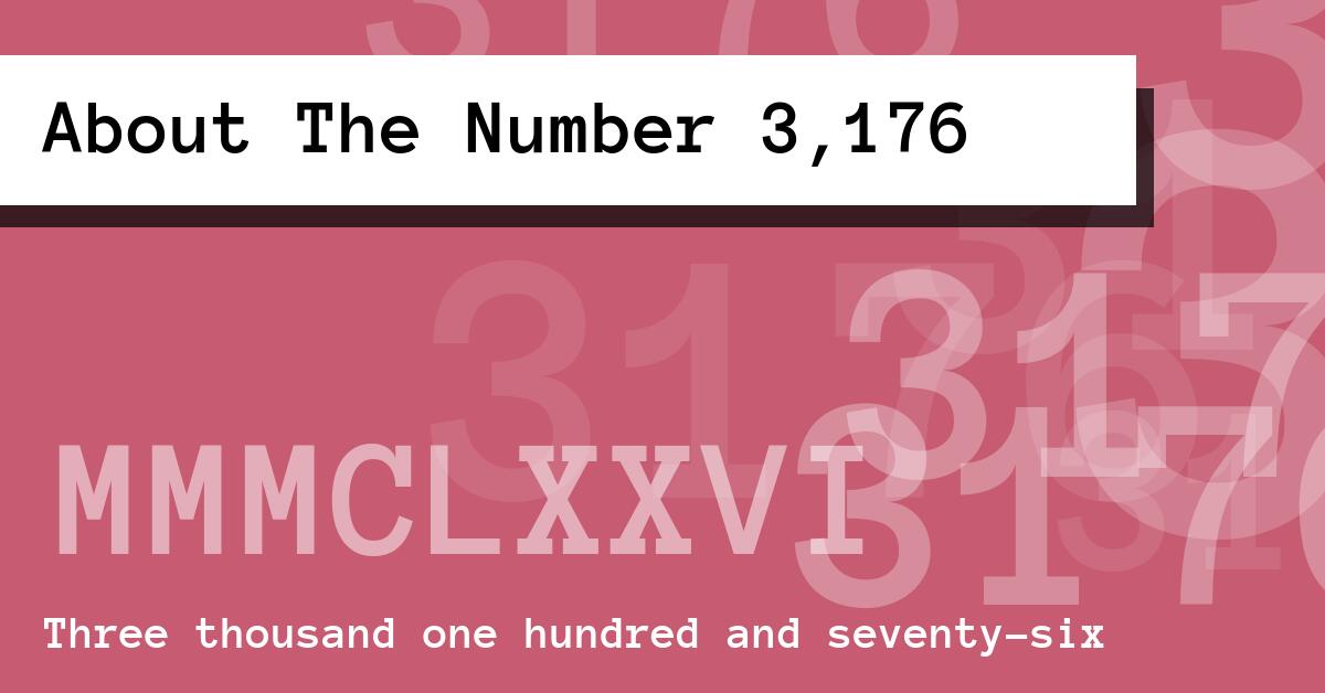 About The Number 3,176