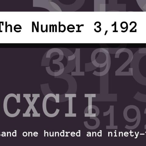 About The Number 3,192