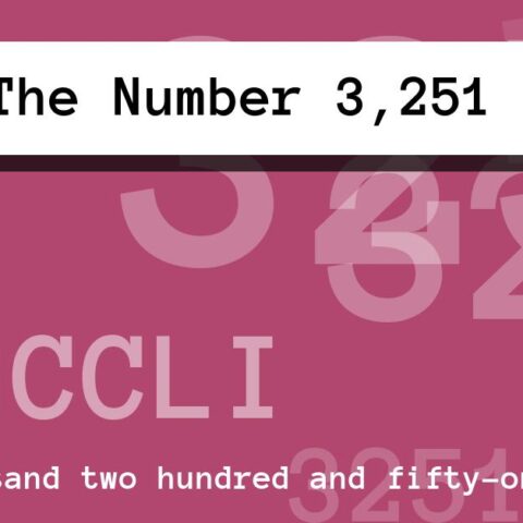 About The Number 3,251