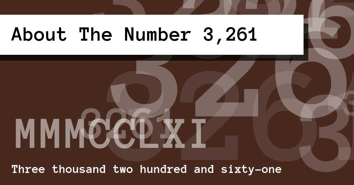 About The Number 3,261