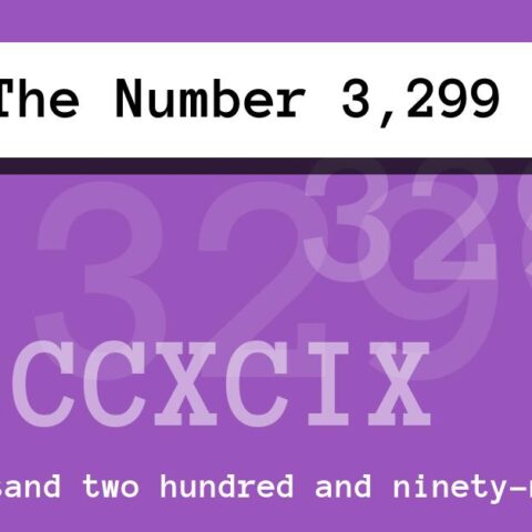 About The Number 3,299