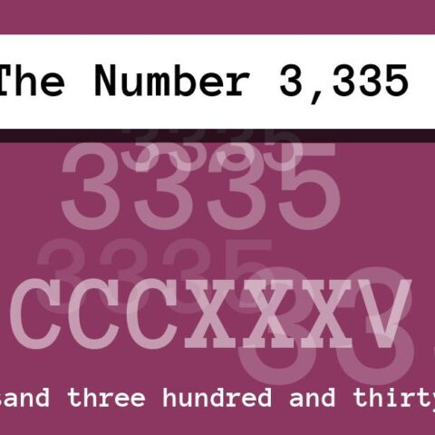 About The Number 3,335