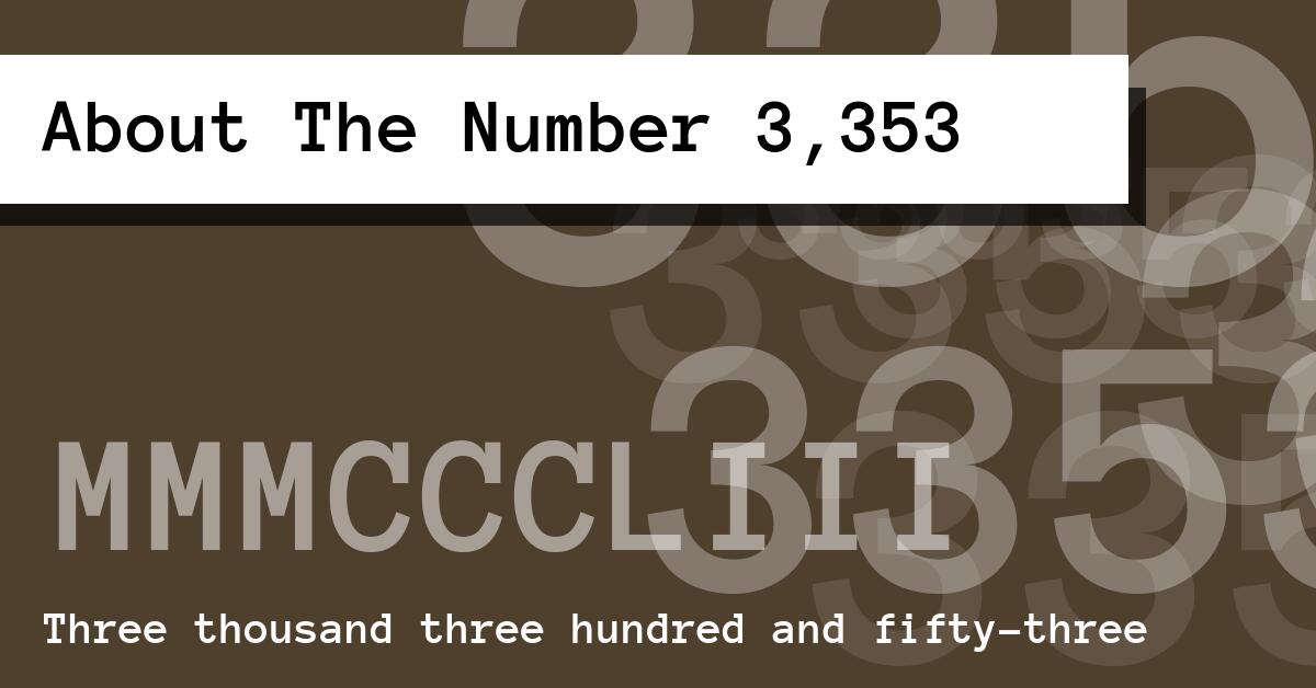 About The Number 3,353