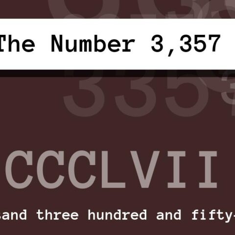 About The Number 3,357
