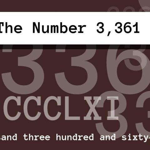 About The Number 3,361