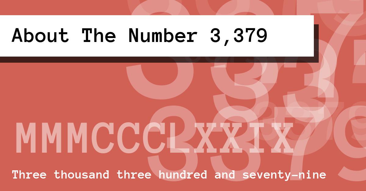 About The Number 3,379