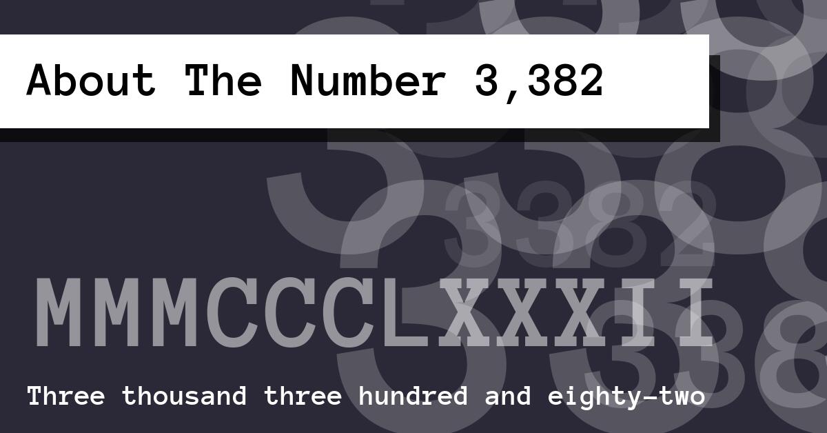 About The Number 3,382
