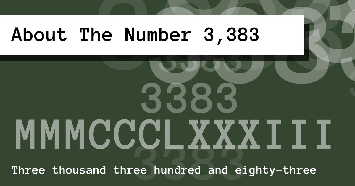 About The Number 3,383