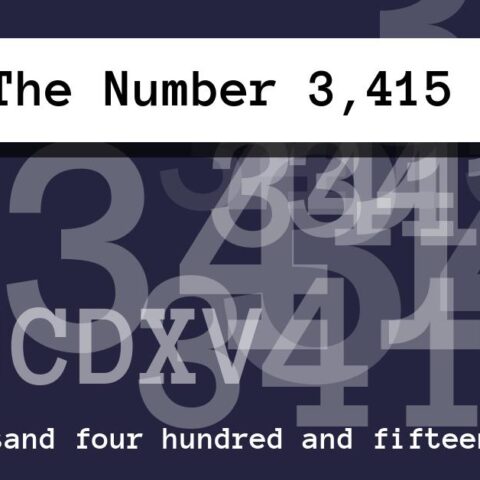 About The Number 3,415