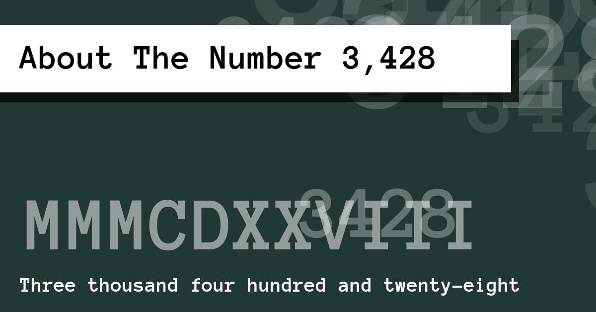 About The Number 3,428