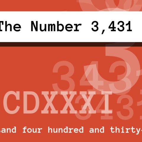 About The Number 3,431
