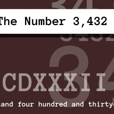 About The Number 3,432