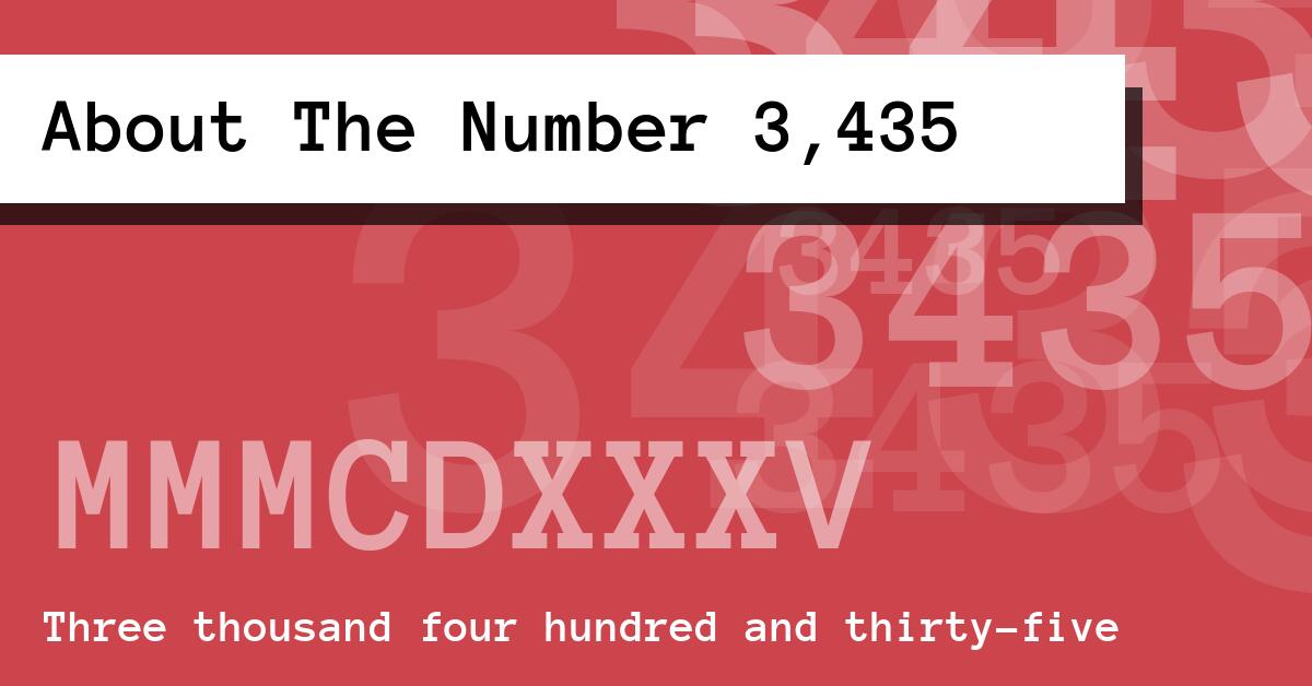 About The Number 3,435