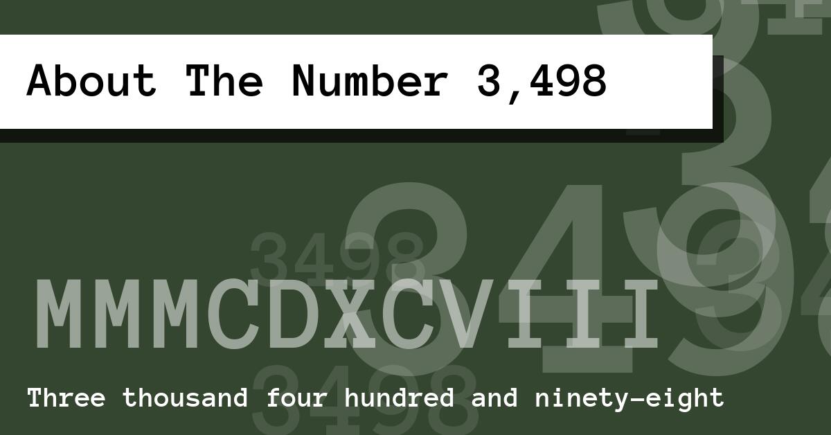 About The Number 3,498