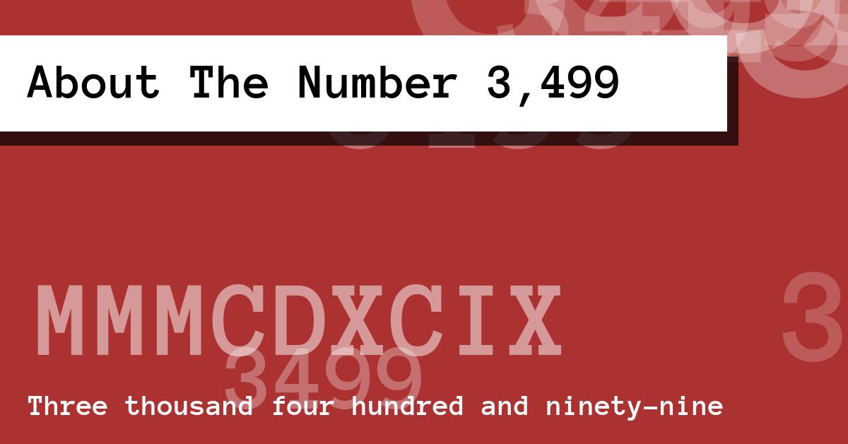 About The Number 3,499