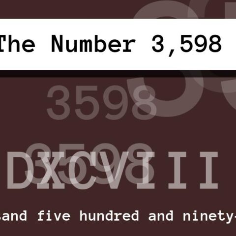 About The Number 3,598
