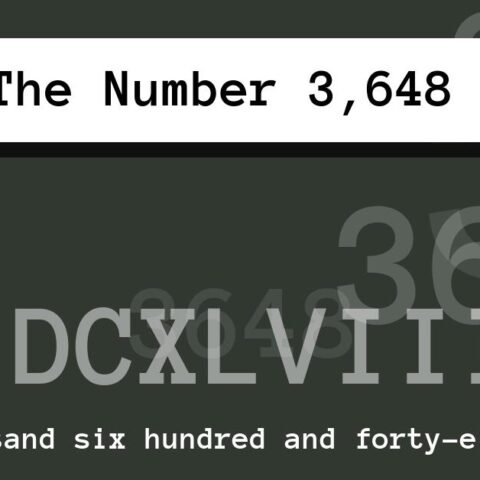 About The Number 3,648